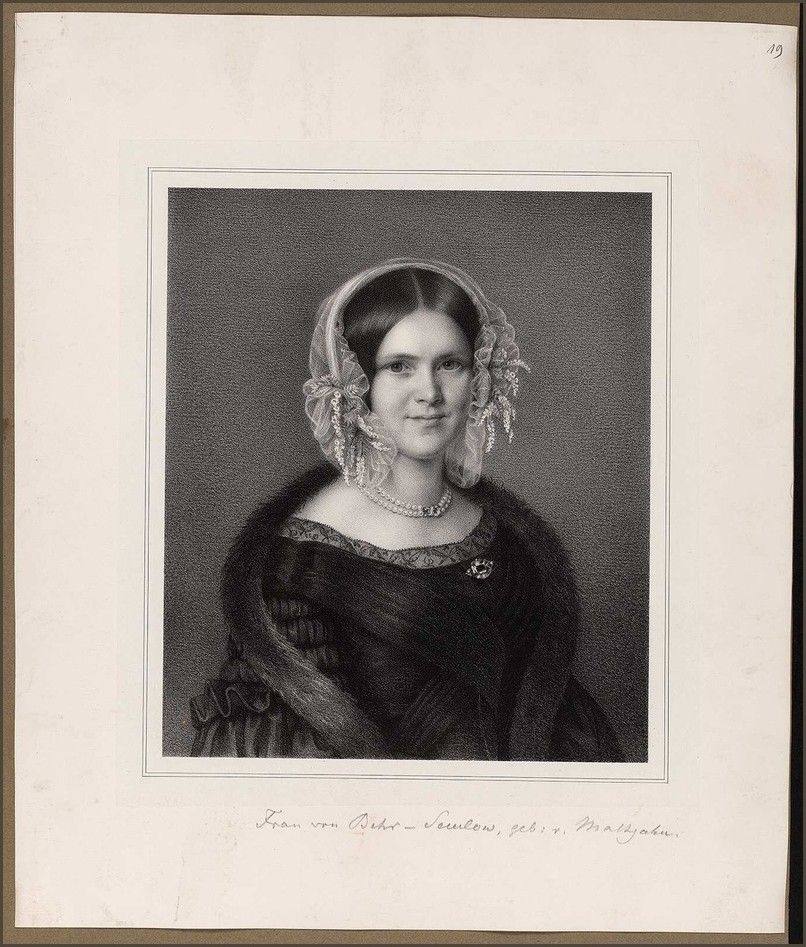 Litografia „Frau von Behr-Semlow, geb. v. Maltzahn