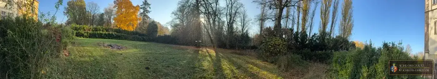 Panorama parku Lenné jesienią